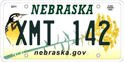 NE license plate XMT142