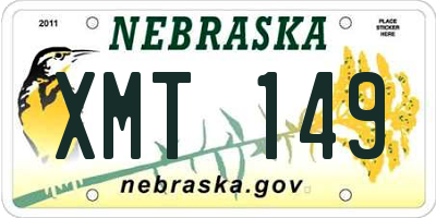 NE license plate XMT149