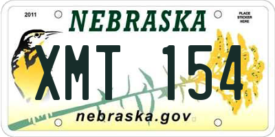 NE license plate XMT154
