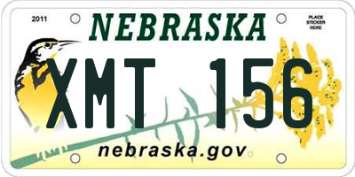 NE license plate XMT156