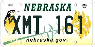 NE license plate XMT161