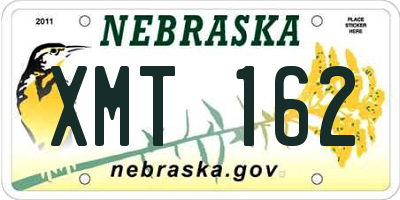 NE license plate XMT162