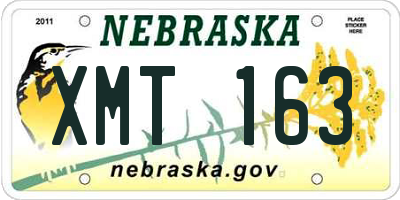 NE license plate XMT163