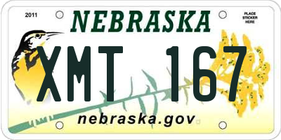 NE license plate XMT167