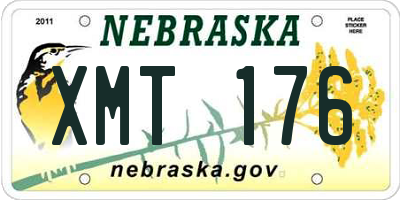 NE license plate XMT176