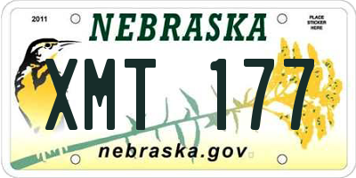 NE license plate XMT177