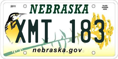NE license plate XMT183