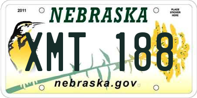 NE license plate XMT188