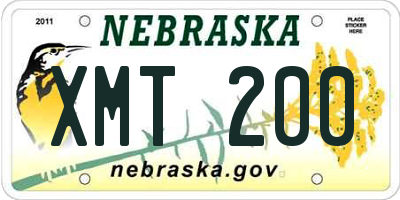 NE license plate XMT200
