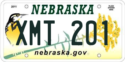 NE license plate XMT201