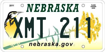 NE license plate XMT211