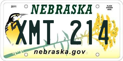 NE license plate XMT214