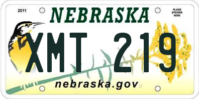 NE license plate XMT219
