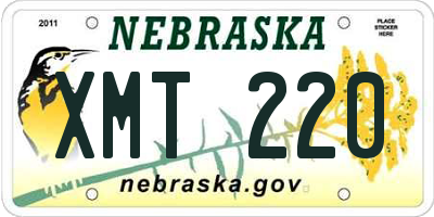NE license plate XMT220