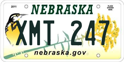 NE license plate XMT247
