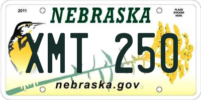 NE license plate XMT250