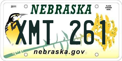 NE license plate XMT261