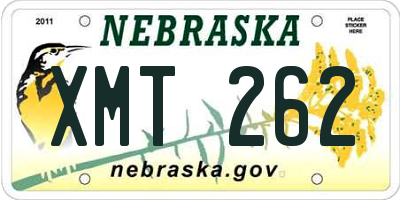NE license plate XMT262