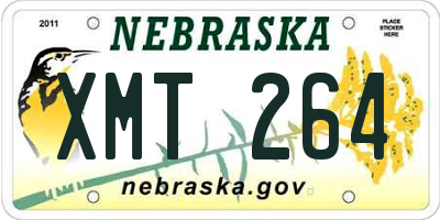 NE license plate XMT264