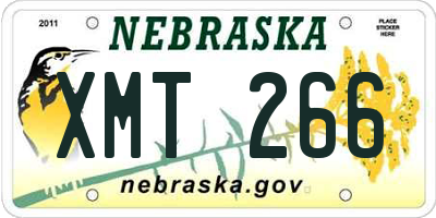 NE license plate XMT266