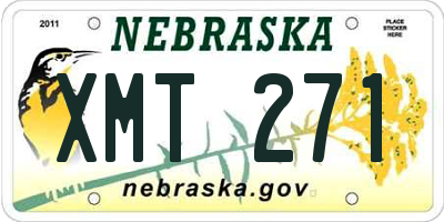 NE license plate XMT271