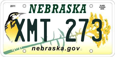 NE license plate XMT273