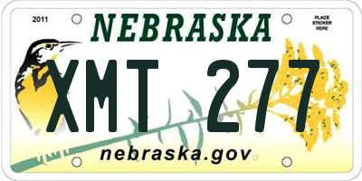 NE license plate XMT277