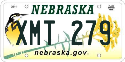 NE license plate XMT279