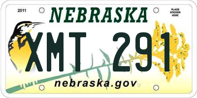 NE license plate XMT291