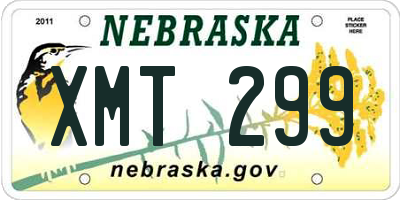 NE license plate XMT299