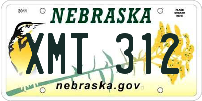 NE license plate XMT312