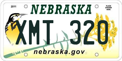 NE license plate XMT320