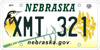 NE license plate XMT321
