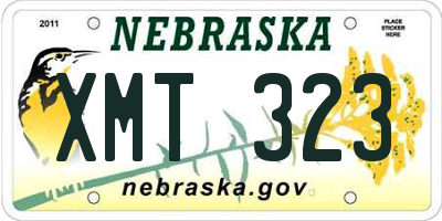 NE license plate XMT323