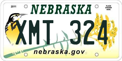 NE license plate XMT324