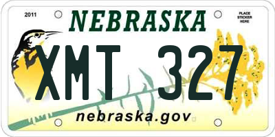 NE license plate XMT327