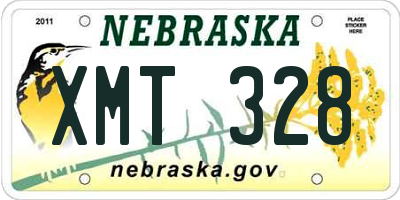 NE license plate XMT328
