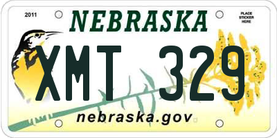 NE license plate XMT329