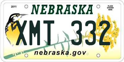 NE license plate XMT332