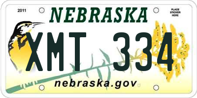 NE license plate XMT334