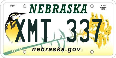 NE license plate XMT337