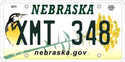 NE license plate XMT348
