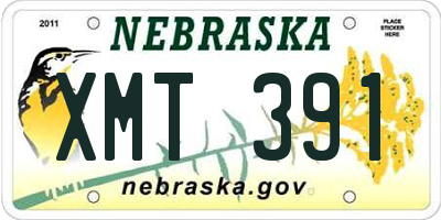 NE license plate XMT391