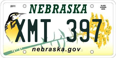 NE license plate XMT397