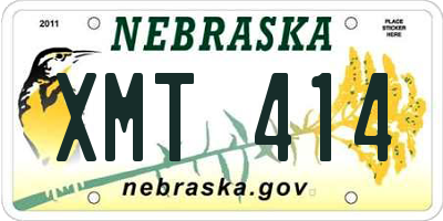 NE license plate XMT414