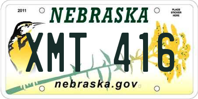 NE license plate XMT416