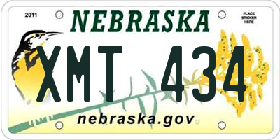 NE license plate XMT434
