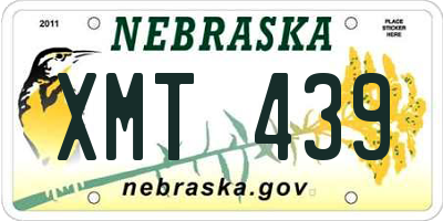NE license plate XMT439