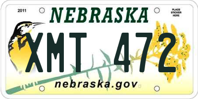 NE license plate XMT472