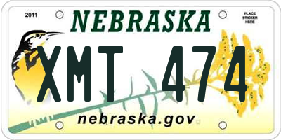 NE license plate XMT474
